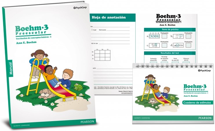 Test Boehm de Conceptos Básicos-3 Preescolar (BOEHM-3 Preescolar) Completo - Pearson