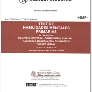 HMP Test de Habilidades Mentales Primarias. Manual Moderno - Portada
