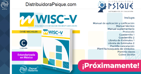 Escala Wechsler De Inteligencia Para Niños V Wisc V Distribuidora Psique 9021